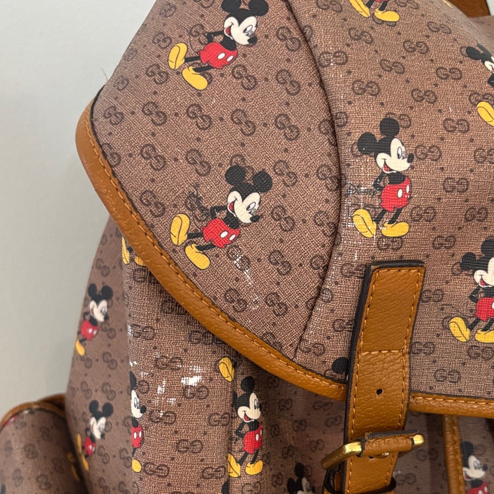 Gucci Brown Mickey Mouse Backpack - Picture 4 of 14